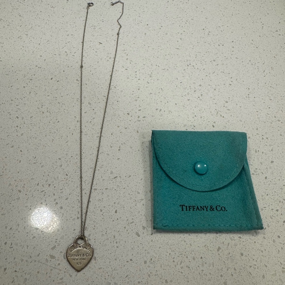 Tiffany & Co. Silver Heart Charm Necklace